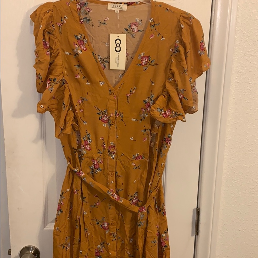 Plus size floral dress